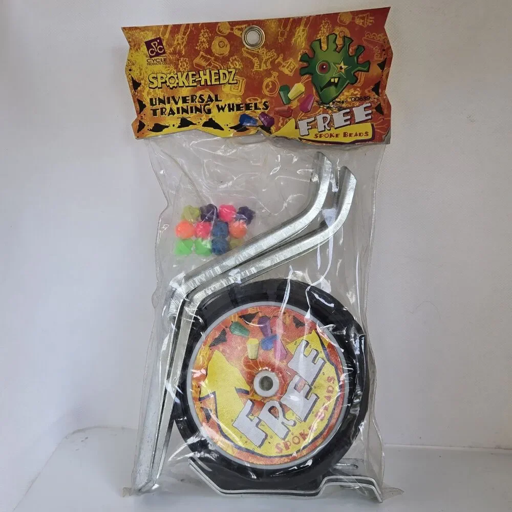 90s Bell SPOKE HEDZ Universal Training Wheels Rainbow Beads Vintage New Play